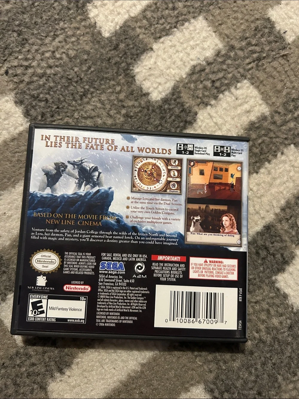Nintendo The Golden Compass DS Game - Blue & Gold Cover